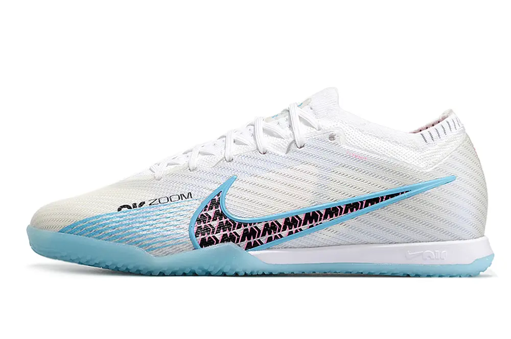 Nike Air Zoom Mercurial Vapor 15 Elite IC - White/Ocean Blue/Fuchsia Pink
