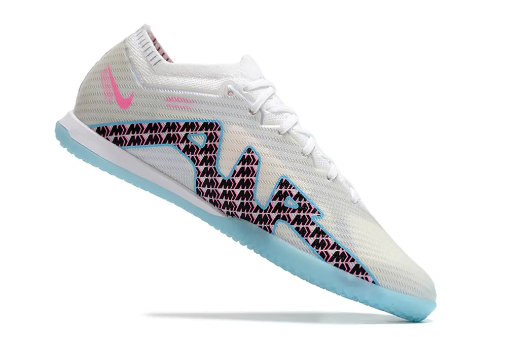 Nike Air Zoom Mercurial Vapor 15 Elite IC - White/Ocean Blue/Fuchsia Pink