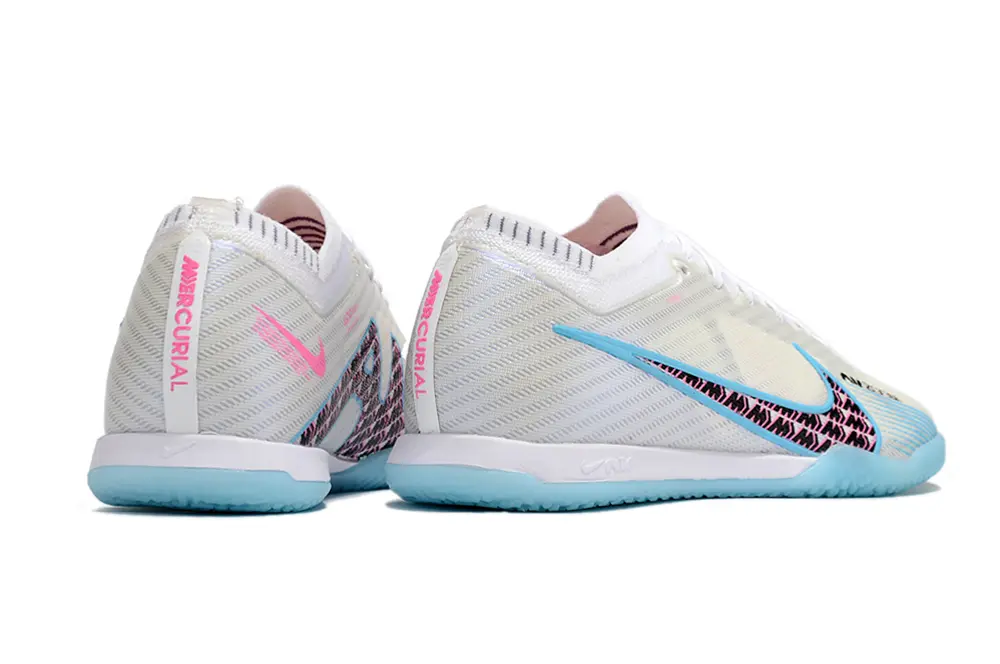 Nike Air Zoom Mercurial Vapor 15 Elite IC - White/Ocean Blue/Fuchsia Pink