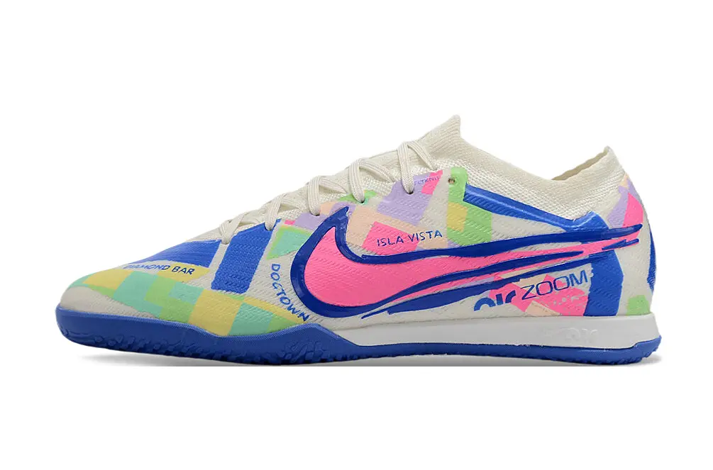 Nike Air Zoom Mercurial Vapor 15 Elite IC - Blue/Neon Pink/Soft Green