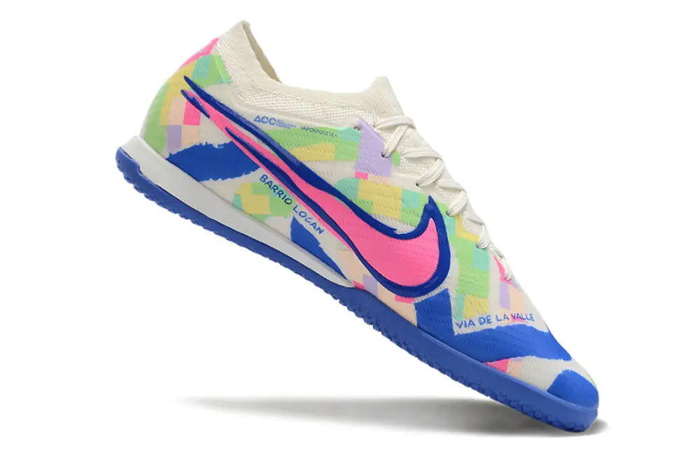 Nike Air Zoom Mercurial Vapor 15 Elite IC - Blue/Neon Pink/Soft Green