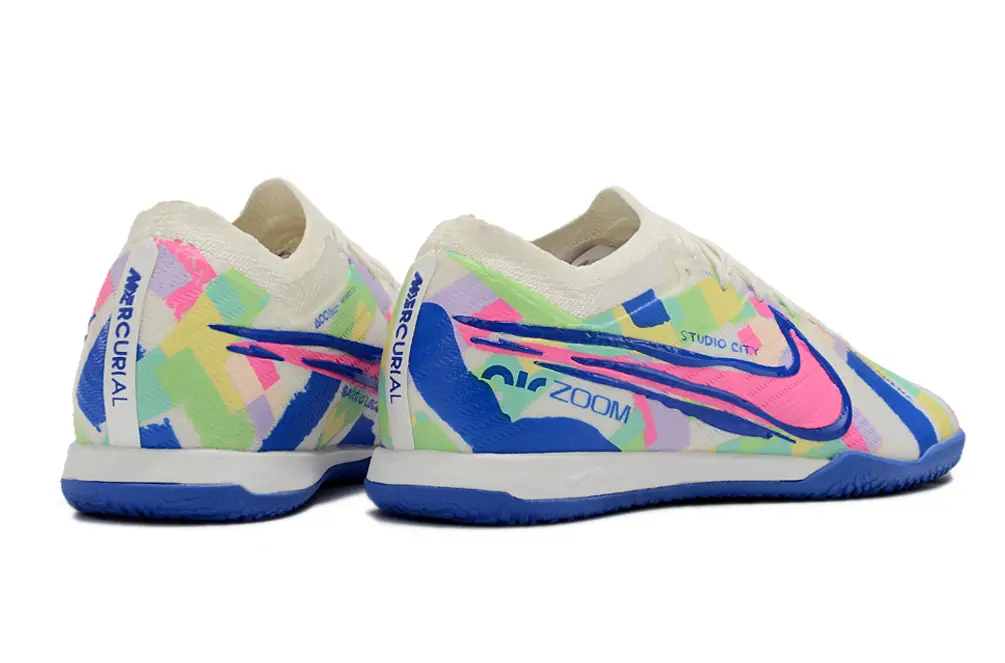 Nike Air Zoom Mercurial Vapor 15 Elite IC - Blue/Neon Pink/Soft Green