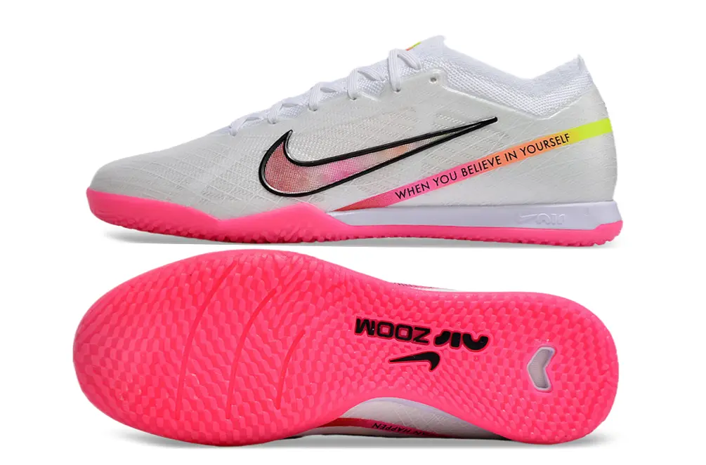Nike Air Zoom Mercurial Vapor 15 Elite IC - White/Pink Glow/Black Shadow