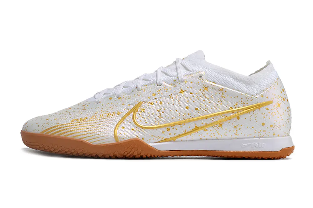 Nike Air Zoom Mercurial Vapor 15 Elite IC - White/Golden Splash/Amber Accents