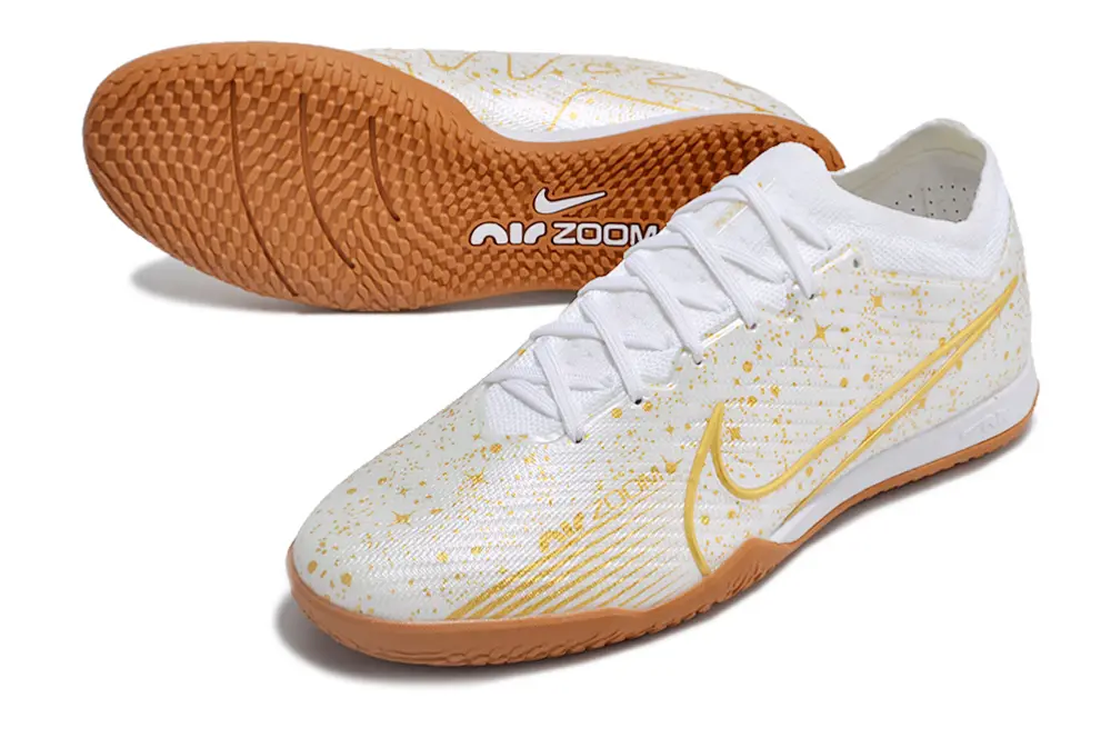 Nike Air Zoom Mercurial Vapor 15 Elite IC - White/Golden Splash/Amber Accents