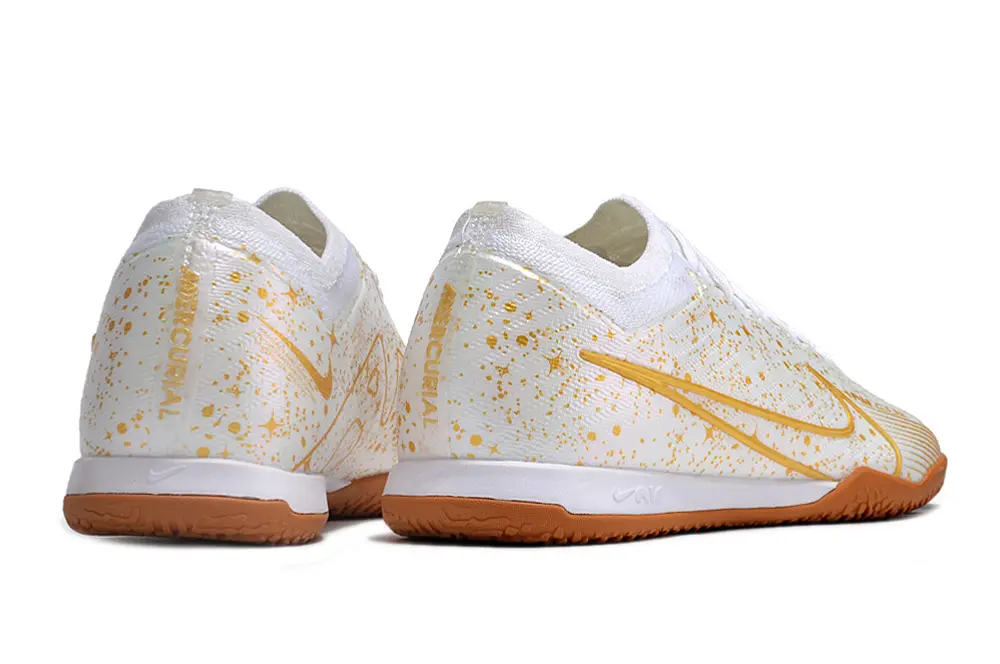 Nike Air Zoom Mercurial Vapor 15 Elite IC - White/Golden Splash/Amber Accents