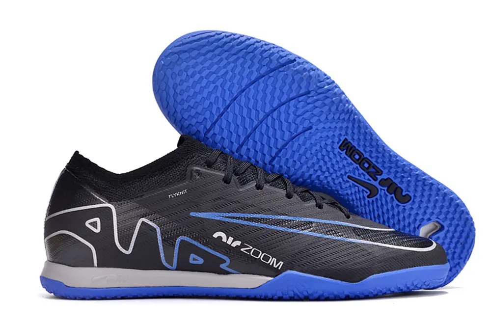 Nike Air Zoom Mercurial Vapor 15 Elite IC - Black/Electric Blue/Metallic Silver