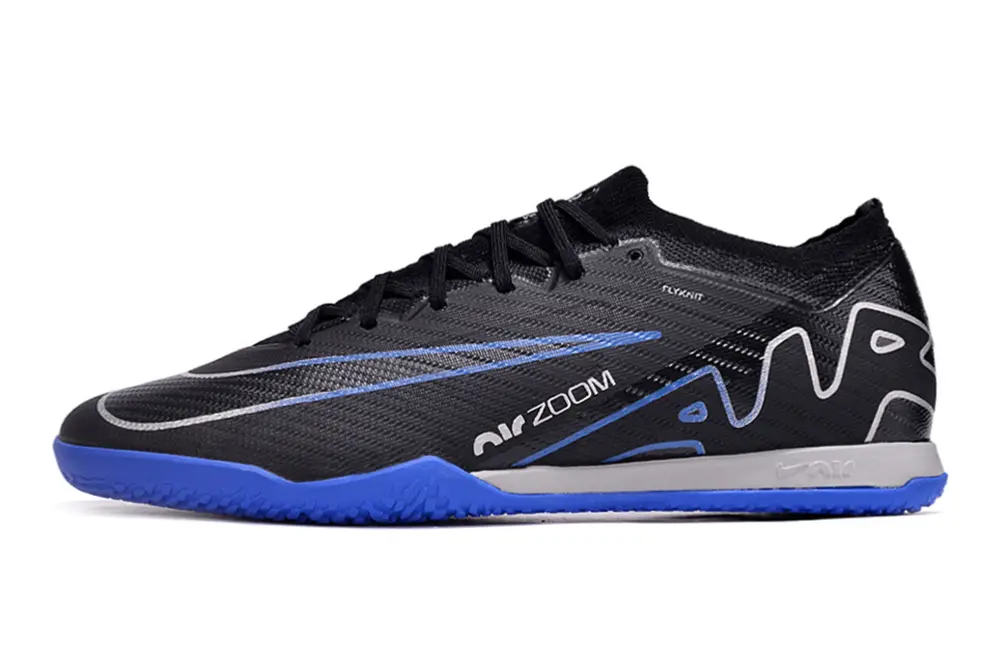 Nike Air Zoom Mercurial Vapor 15 Elite IC - Black/Electric Blue/Metallic Silver