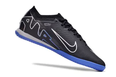 Nike Air Zoom Mercurial Vapor 15 Elite IC - Black/Electric Blue/Metallic Silver