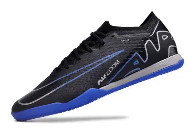 Nike Air Zoom Mercurial Vapor 15 Elite IC - Black/Electric Blue/Metallic Silver