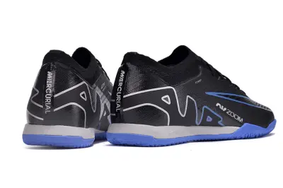 Nike Air Zoom Mercurial Vapor 15 Elite IC - Black/Electric Blue/Metallic Silver