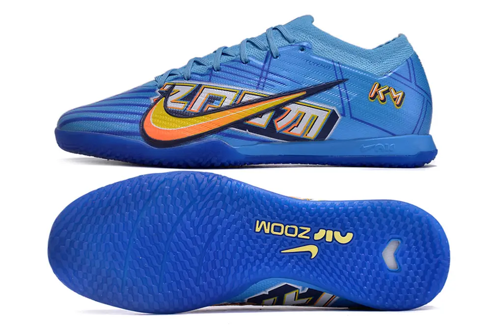 Mbappé x Nike Air Zoom Mercurial Vapor 15 Elite IC - Blue/Electric Blue/Tangerine Flash