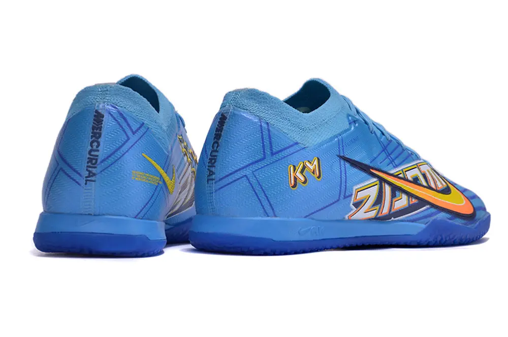 Mbappé x Nike Air Zoom Mercurial Vapor 15 Elite IC - Blue/Electric Blue/Tangerine Flash