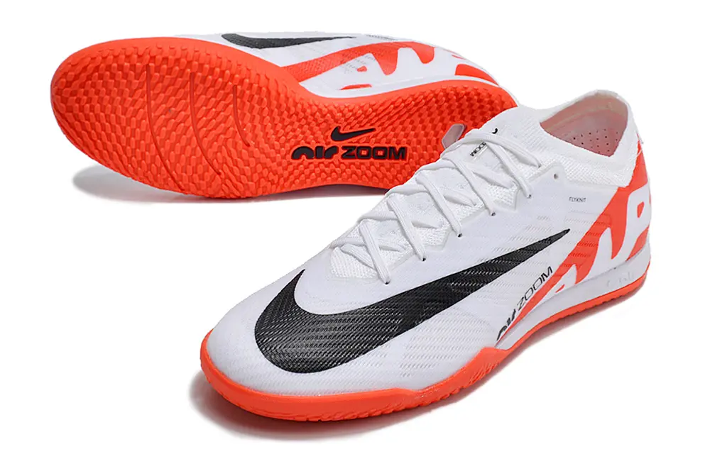 Nike Air Zoom Mercurial Vapor 15 Elite IC - White/Fiery Orange/Jet Black