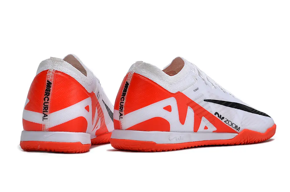 Nike Air Zoom Mercurial Vapor 15 Elite IC - White/Fiery Orange/Jet Black