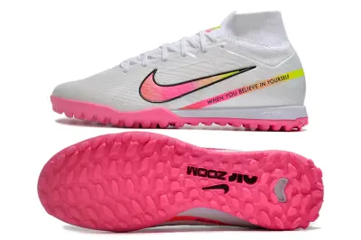 Nike Air Zoom Mercurial Superfly 9 Elite TF - White/Neon Pink/Accent Yellow