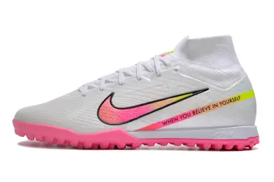 Nike Air Zoom Mercurial Superfly 9 Elite TF - White/Neon Pink/Accent Yellow