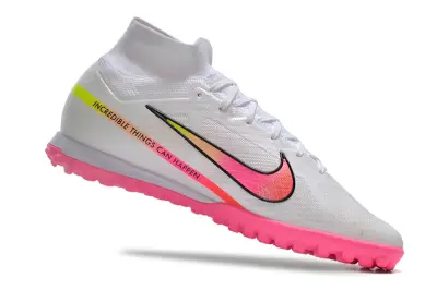 Nike Air Zoom Mercurial Superfly 9 Elite TF - White/Neon Pink/Accent Yellow