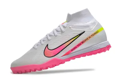 Nike Air Zoom Mercurial Superfly 9 Elite TF - White/Neon Pink/Accent Yellow