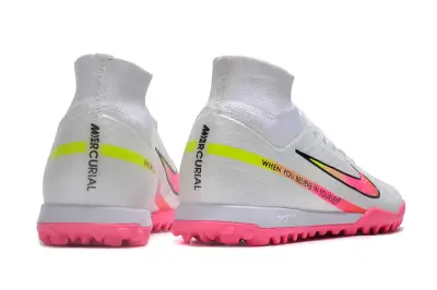 Nike Air Zoom Mercurial Superfly 9 Elite TF - White/Neon Pink/Accent Yellow