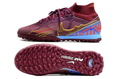 Nike Air Zoom Mercurial Superfly 9 Elite TF - Burgundy/Electric Blue/Bright Red