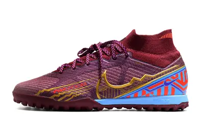 Nike Air Zoom Mercurial Superfly 9 Elite TF - Burgundy/Electric Blue/Bright Red