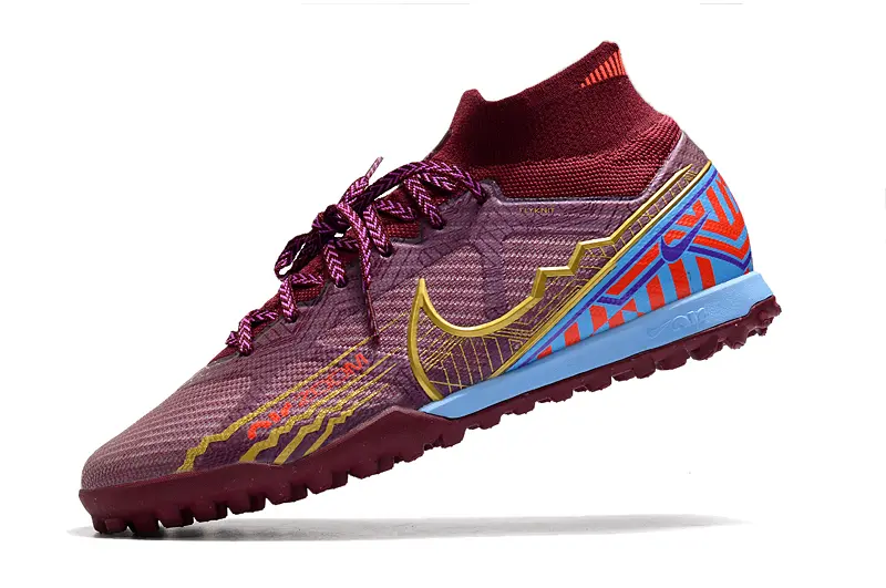 Nike Air Zoom Mercurial Superfly 9 Elite TF - Burgundy/Electric Blue/Bright Red