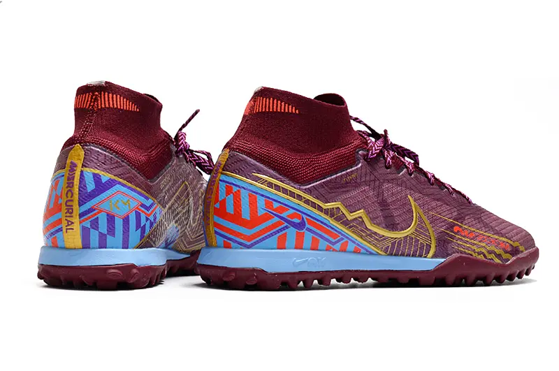 Nike Air Zoom Mercurial Superfly 9 Elite TF - Burgundy/Electric Blue/Bright Red