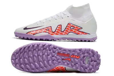 Nike Air Zoom Mercurial Superfly 9 Elite TF - White/Tangerine Blaze/Lavender Mist