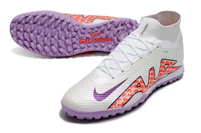 Nike Air Zoom Mercurial Superfly 9 Elite TF - White/Tangerine Blaze/Lavender Mist