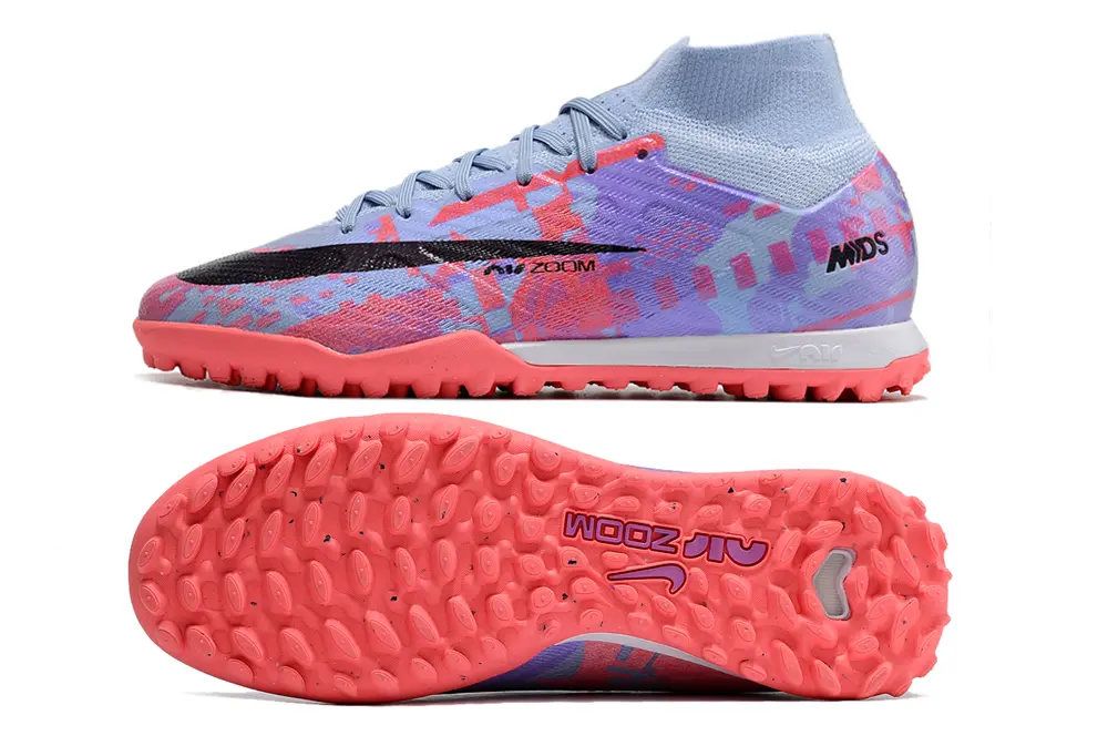 Nike Air Zoom Mercurial Superfly 9 Elite TF - Blue/Fiery Coral/Soft Lilac
