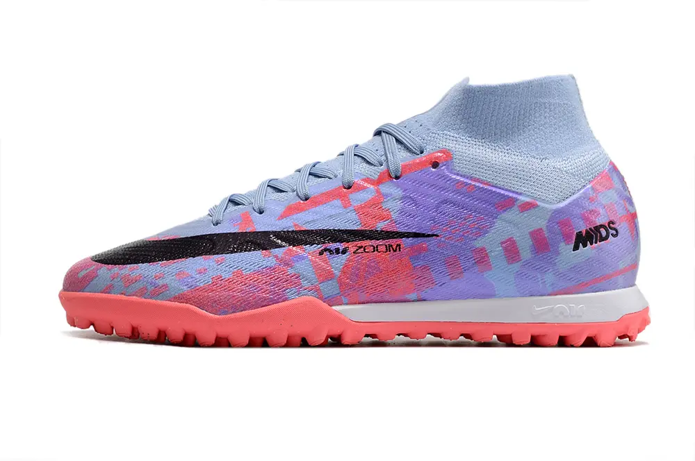Nike Air Zoom Mercurial Superfly 9 Elite TF - Blue/Fiery Coral/Soft Lilac