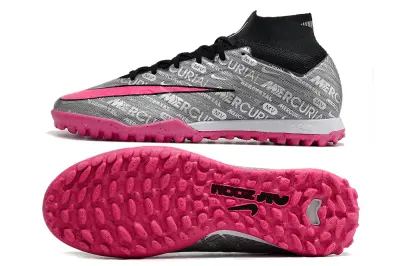 Nike Air Zoom Mercurial Superfly 9 Elite TF - Gray/Neon Pink/Steel Gray