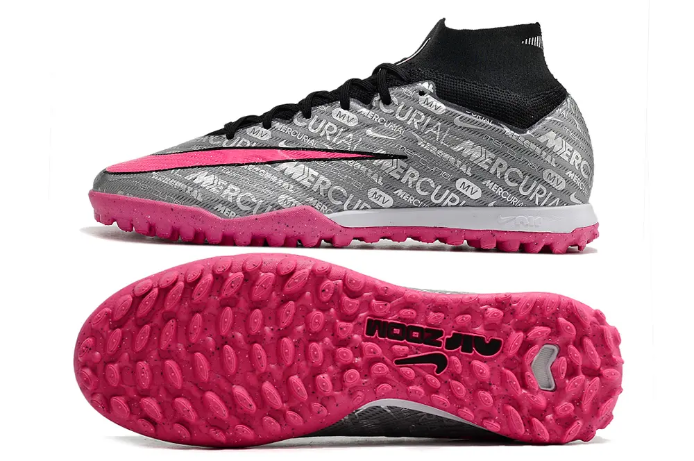 Nike Air Zoom Mercurial Superfly 9 Elite TF - Gray/Neon Pink/Steel Gray