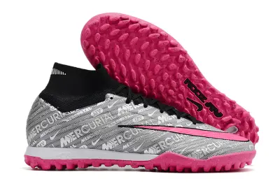 Nike Air Zoom Mercurial Superfly 9 Elite TF - Gray/Neon Pink/Steel Gray