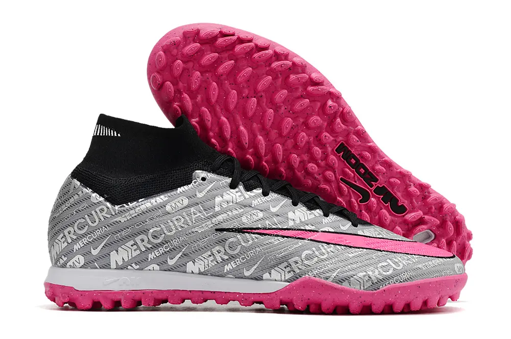 Nike Air Zoom Mercurial Superfly 9 Elite TF - Gray/Neon Pink/Steel Gray