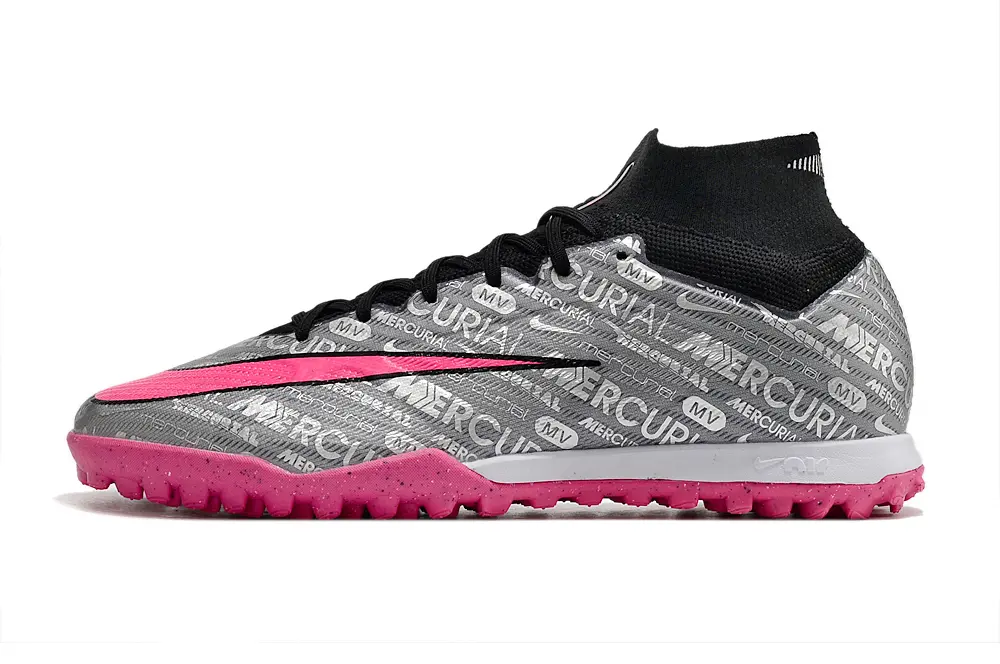 Nike Air Zoom Mercurial Superfly 9 Elite TF - Gray/Neon Pink/Steel Gray