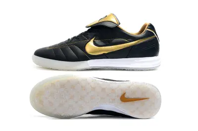 Nike Tiempo Legend 7 R10 Elite IC - Black/Gold Accents/White Sole