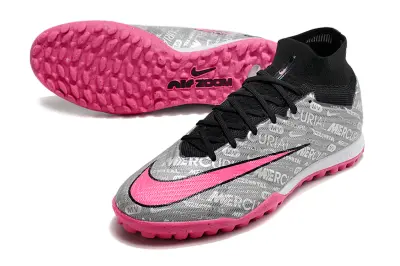 Nike Air Zoom Mercurial Superfly 9 Elite TF - Gray/Neon Pink/Steel Gray