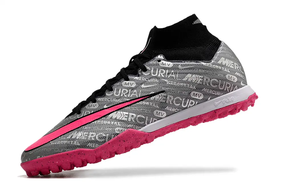 Nike Air Zoom Mercurial Superfly 9 Elite TF - Gray/Neon Pink/Steel Gray