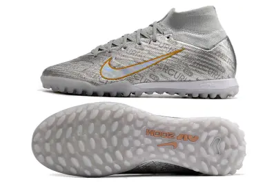 Nike Air Zoom Mercurial Superfly 9 Elite TF - Silver/Iridescent Gold/White