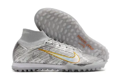 Nike Air Zoom Mercurial Superfly 9 Elite TF - Silver/Iridescent Gold/White