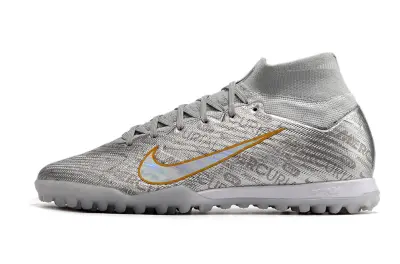 Nike Air Zoom Mercurial Superfly 9 Elite TF - Silver/Iridescent Gold/White