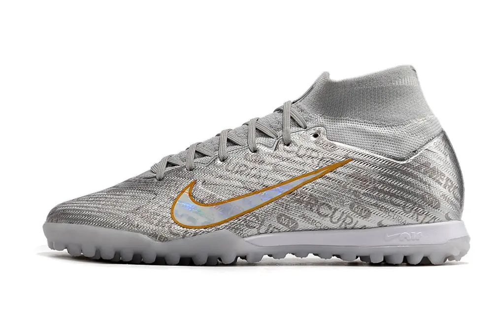Nike Air Zoom Mercurial Superfly 9 Elite TF - Silver/Iridescent Gold/White