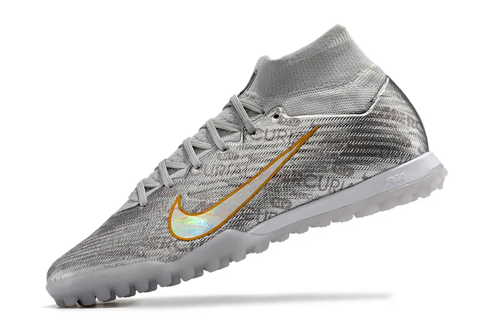 Nike Air Zoom Mercurial Superfly 9 Elite TF - Silver/Iridescent Gold/White