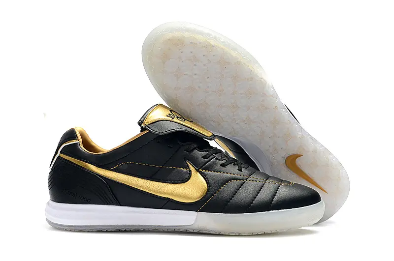 Nike Tiempo Legend 7 R10 Elite IC - Black/Gold Accents/White Sole