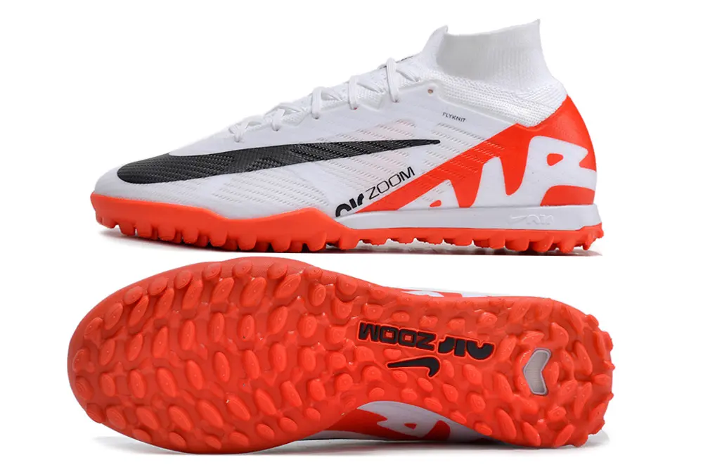 Nike Air Zoom Mercurial Superfly 9 Elite TF - White/Bright Orange/Black