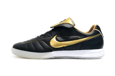 Nike Tiempo Legend 7 R10 Elite IC - Black/Gold Accents/White Sole