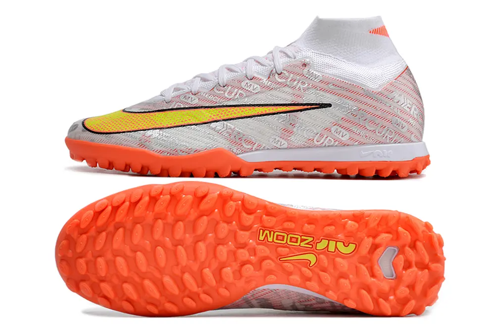 Nike Air Zoom Mercurial Superfly 9 Elite TF - White/Vibrant Orange/Electric Yellow