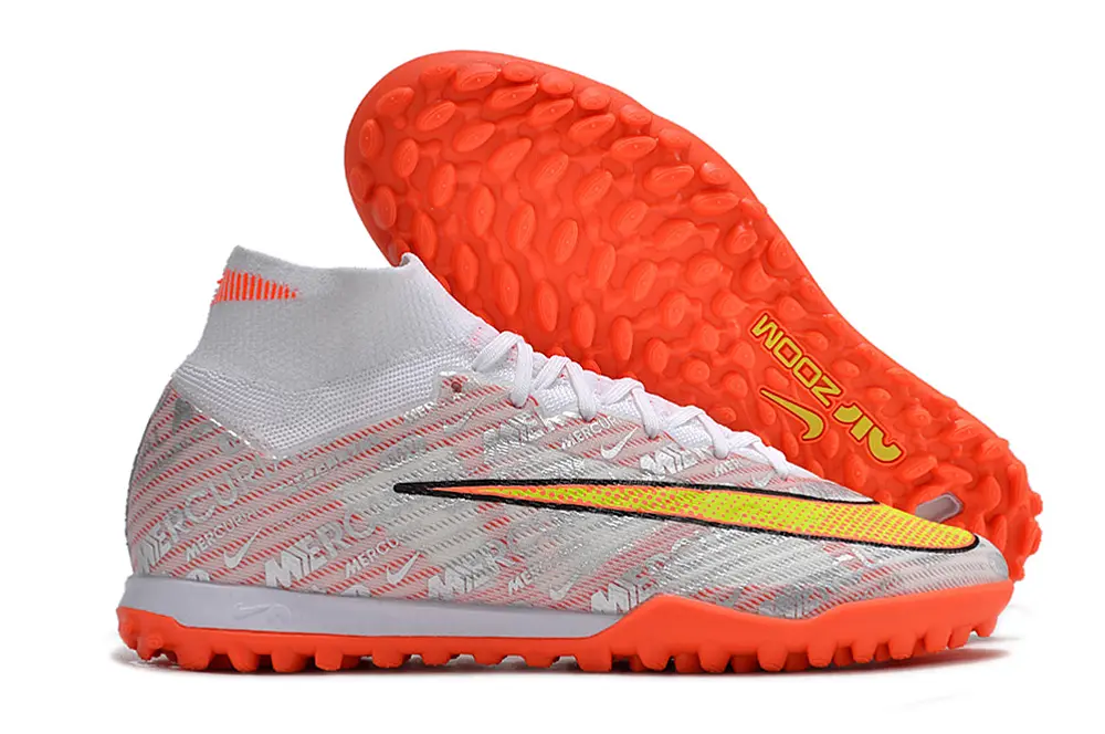 Nike Air Zoom Mercurial Superfly 9 Elite TF - White/Vibrant Orange/Electric Yellow